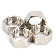 4pcs Soufflet 3/4inch 3/4 Hex Nuts for Water Heater Corrugated Hose 20mm (4pcs Copper Plating)- Trimec
