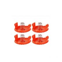 Treetalk - 4PCS Spool Caps + 4PCS Springs Pièces de rechange Accessoires compatibles avec les coupe-bordures black + decker RC-100-P