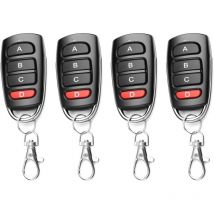 Tuserxln - 4PCS Telecommande Universelle Portail 433 Mhz, Duplicateur Porte de Garage Telecommande, Telecommande Garage Remplacement Sans Fil à 4