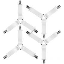 4pcs Triangle Attache Drap Housse Élastique Fixation Sangle de Maintien Réglable pour Literie, Drap Lit, Housse Repassage, Matelas, Canapé
