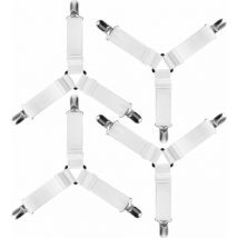 4pcs Triangle Attache Drap Housse Élastique Fixation Sangle de Maintien Réglable pour Literie, Drap Lit, Housse Repassage, Matelas, Canapé