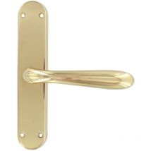 2PZ cremonese goccia cremonese impugnatura maniglia con fori, in lega.finitura oro lucido