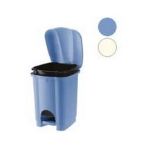 Tontarelli - 4PZ pattumiera 'carolina' apertura a pedale con secchio interno - CM.27,5X30,2X41,5H. LT.16 azzurra
