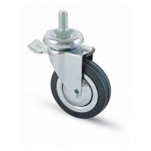 AVO - 4PZ ruota girevole per mobili+freno ART.155BISB mm. 80-PERNO M12X30