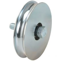 4PZ ruote x cancelli gola tonda ø 20 con bullone 1 cuscinetto mm 80