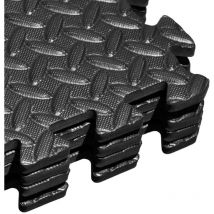 4PZ Tappeto tappetino puzzle nero mandorlato 60x60x1 per bambini gioco palestra da interno