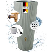 4rain Vaso Decor 2in1 Bepflanzbare Regentonne 220 Liter Agave Inkl. Kunststoff-auslaufhahn Und Fallrohranschluss