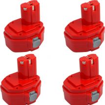 Pdstation - 4x 14.4V 4.8Ah Ni-MH Batterie pour Makita PA14 1420 1422 1433 1434 1435 1435F 192600-1 193985-8 192699 193157-5 193158-3 Makita 1051D