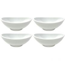 Dandibo - 4X Bols à tremper Mélamine Set Blanc 758 Bol à Snack Petit Mini Bol à Sauce Soja