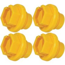 4x Bouchon anti-poussière à filetage mâle métrique bsp en plastique Embout Raccord Capuchon Protection Tuyau Hydraulique Tube, 1/4'
