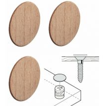 4x Cache trou bois 18 mm Cerisier autocollant naturel vis capuchon protection perçage