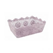 4x Cesta De Ganchillo Rett Lila Xl