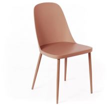 Webmarketpoint - Lot de 4 chaises Tamara Ruggine en polypropylène avec pieds en métal de la même couleur que la chaise - Musa Home Design