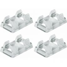 Cyclingcolors - 4x Clip de connexion pour assembler deux grilles optiques paraboliques plastique transparent à enficher din 5035 Profilé Lumière