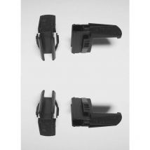 Cyclingcolors - 4x Clip de pied de meuble plinthe socle en plastique noir pour plinthe 18 - 19mm Embase Cuisine Salle de bain Caisson Finition