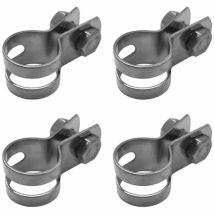 4x Collier de serrage fixation diamètre 14mm acier inoxidable gaine tube tuyau universel vélo cyclo motoculture tondeuse