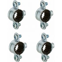 4x collier simple de fixation murale 20mm isophonique caoutchouc plomberie raccord tuyau tube