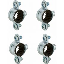 4x collier simple de fixation murale 22mm isophonique caoutchouc plomberie raccord tuyau tube