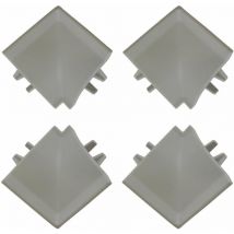 4x Connecteur angle intérieur rentrant jonction d'angle 90° pour profil décoratif bande d'étanchéité plinthe Raccordement Plan de travail Finition