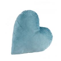4x Coussin cœur vert d'eau 42x41