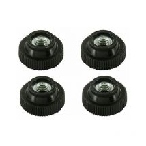 4x écrou moleté M4 plastique insert acier bouton molette
