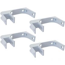 4er-Set Deckenhalterung für Markise HHG-543, Wandhalterung Deckenmontage Adapter