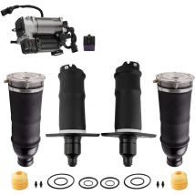 4x Delantero Trasero Bolsa De Resorte Suspensión + Compresor for audi A6 4B C5