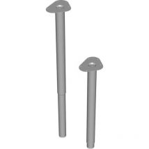 Teleskop-Fuss silberfarb. 600-900mm rd.50mm