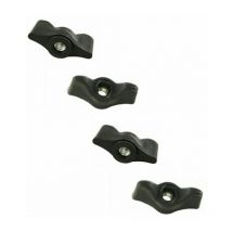 4x écrou papillon M8 tête plastique 40mm insert acier galvanisé