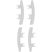 4x Embout guidage de lame de volet roulant en pvc blanc Coulisse Maintien Treuil Fenêtre Store Ouverture Fermeture Tablier, pour lame pvc de 55 x 14