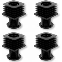 4x embout rentrant carré 20 x 20 mm ajustable idéal réglage pied meuble chaise étagère