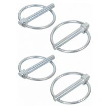 4x Goupille clip acier zingué diamètre 9mm x longueur 63mm tondeuse tracteur motoculteur remorque