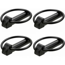 4x goupille clip noir diamètre 10mm x longueur 45mm acier tondeuse tracteur motoculteur remorque