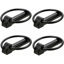 4x goupille clip noir diamètre 6mm x longueur 45mm acier tondeuse tracteur motoculteur remorque