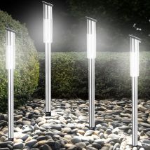 4x LED Solar Plug-in Light Garden Lamp Set With Twilight Sensor - Warm White