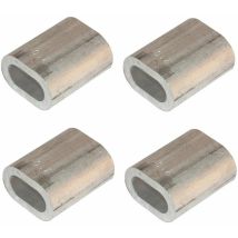 Cyclingcolors - 4x manchon à sertir 6mm aluminium pour câble acier armature raccord connecteur réparation serre