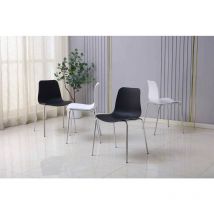 4x Black Chair with Classic Chrome Legs