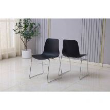 4x Black Chair with Office Sled Legs