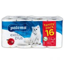4x Paloma Toilettenpapier 16 Rollen 150 Blatt 3-lagig WC Klopapier Papierrolle