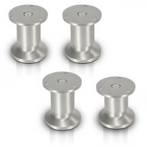 4X Möbelfüße Füße Sockelfüße Schrankfüße Kommodenfuß Bett Sockelfuß Verstellbar-Aluminium-200mm