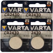 4x Pila de botón de Litio Pila Varta Electronic CR2430 3V blíster 1Ud.