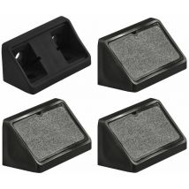 4x équerre d'assemblage double noir raccord universel plastique taquet équerres ferrure