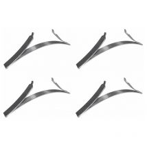 4x Ressort métal acier pour butée arrêt rail inférieur de porte coulissante Tiroir Clip Guide Bas Meuble Plinthe Planche Bois Chariot Arrêtoir Insert