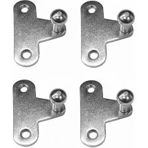 4x rotule pour vérin de meuble compas support pivot connecteur métal chromé attache rapide porte rabattable placard cuisine