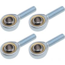 Memkey - 4x Sa6 T/k Rose Männliche Dichtung Stangenendlager Gerade M6x1,0mm Stahl Für Hydraulikzylinder Schmiedemaschine Auto Stoßdämpfer