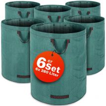 Gardebruk - 4X Sacchi da giardino 280 Litri, max. Carico 50 kg 3 impugnature 6x Laubsack (de)
