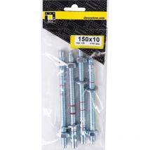 4x Schwerlast-Anker Bolzen 150 mm M10