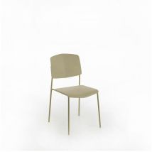 Webmarketpoint - Conjunto de 4 sillas de polipropileno color amarillo Mars sts