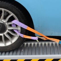 Baumarktplus - 4x Spanngurte Autotransport Zurrgurt Radsicherung Pkw Kfz Trailer Anhänger Verzurrsystem 2t 2to 2000 Kg Orange
