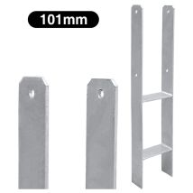 4x Support de poteau Ancres en H Support de poteau Galvanisé à chaud Ancres de poteau Clôtures Stable-101mm